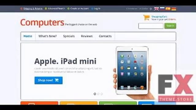 Preview White Computer Store osCommerce Template by Hermes смотреть онлайн
