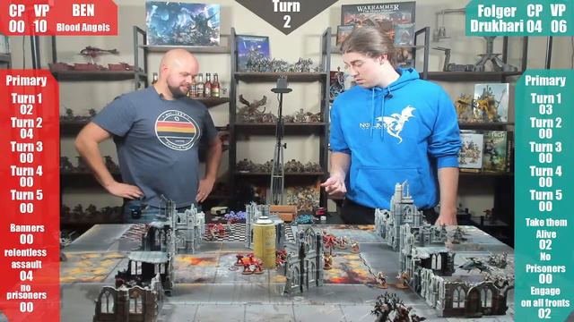 Drukhari VS Blood Angels [2000 pts competitive battle report] смотреть онлайн