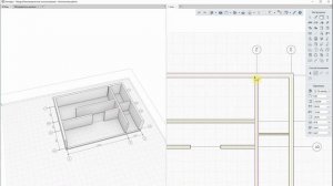 03. Renga. Моделирование коттеджа. Внутренние стены и перегородки.
