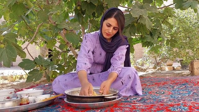 Rural Life In Iran | Serving A Delicious  Sweet Called Halwa | Country Style Cooking  In Village