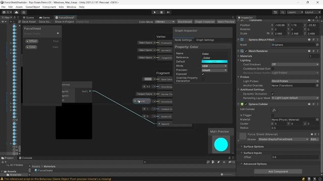 [ ShaderGraph ] Force shield или силовое поле в Unity3D смотреть онлайн