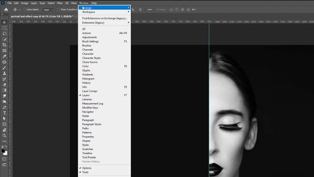 How to Create Text portrait Effect in Photoshop смотреть онлайн