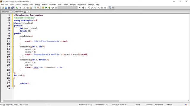 OOP(C++)-09, Constructor overloading in object-oriented programming with cpp/c++ смотреть онлайн
