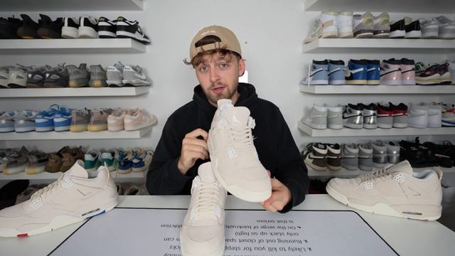REAL VS FAKE! NIKE AIR JORDAN 4 BLANK CANVAS SNEAKER COMPARISON! смотреть онлайн