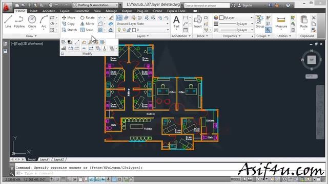 AutoCAD 2013 Advanced Training Bangla 37 Deleting layer in AutoCAD смотреть онлайн