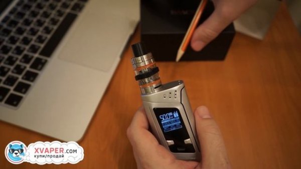 Smok Alien 220W kit серебристого цвета