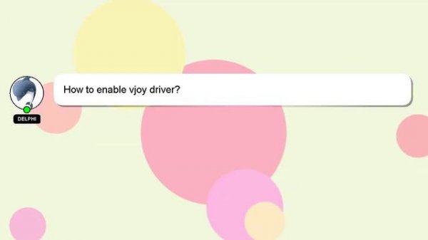 How to enable vjoy driver?