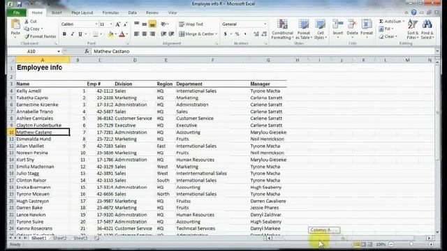 Excel 2010 Beginner: Unit 1 Lesson C - Navigation смотреть онлайн