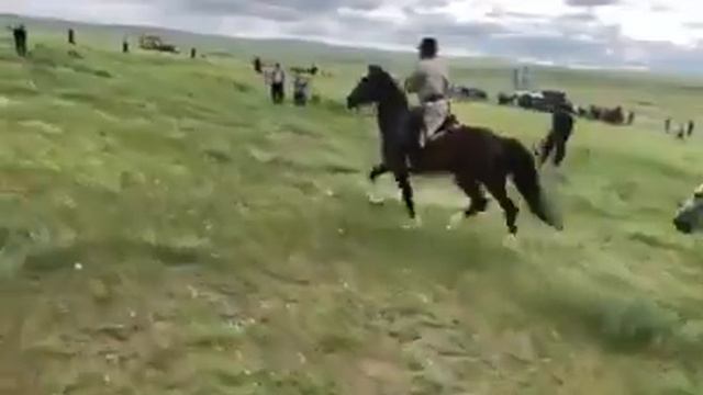 Шолбан Кара-оол прибыл в Тос-Булак верхом на скакуне