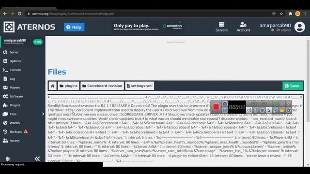 How to create a professional aternos server Part 14 : Scoreboard смотреть онлайн
