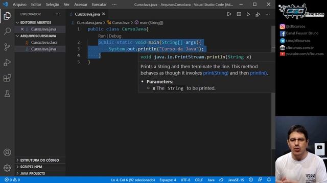 Comandos de impressão e primeiras prática com variáveis - Curso de Java - Aula 02 смотреть онлайн