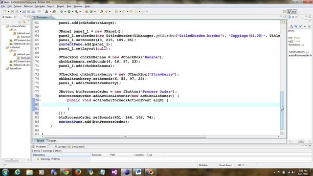 Software Solutions with Both Nested if/else and Stand Alone If (JAVA GUI) - Ice Cream parlor смотреть онлайн