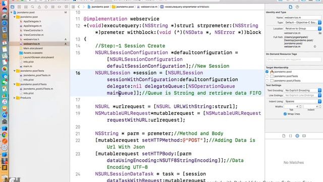Objective C(POST):- How to parse Json Post Method Using NSURlSession in iOS Latest 2017(Hindi). смотреть онлайн