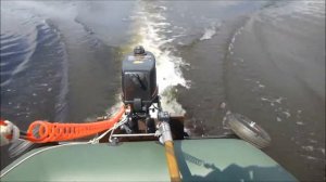Мотор и колёса на съёмном транце.