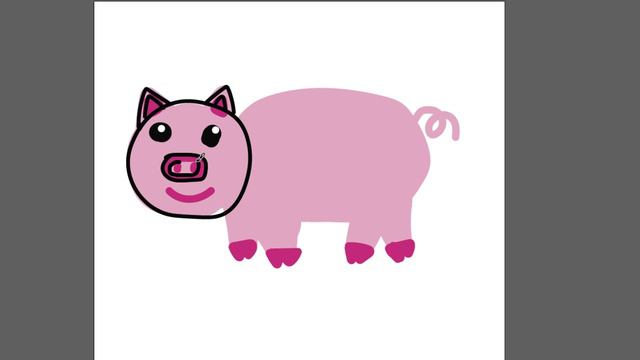 Рисуем свинку детям часть 36 смотреть онлайн