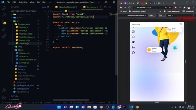 Modern Portfolio - Using ReactJs & Firebase | GSAP Animations | For Beginners - In 4.30 Hrs смотреть онлайн