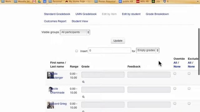 Moodle Gradebook: Edit by Item смотреть онлайн