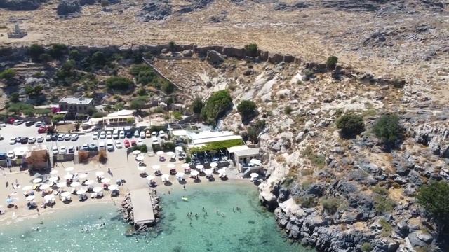 Lindos beach, Rhodes, Greece смотреть онлайн