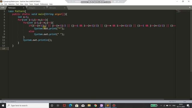 Number Pattern in Java - using for loop смотреть онлайн