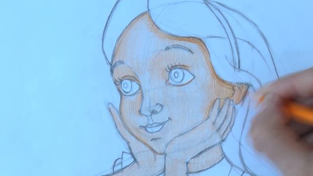 Уроки рисования. Как нарисовать Алису (Алиса в стране чудес) | Art School смотреть онлайн