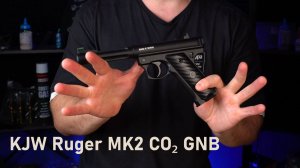 Страйкбольный пистолет KJW Ruger MK2 CO₂ GNB Black