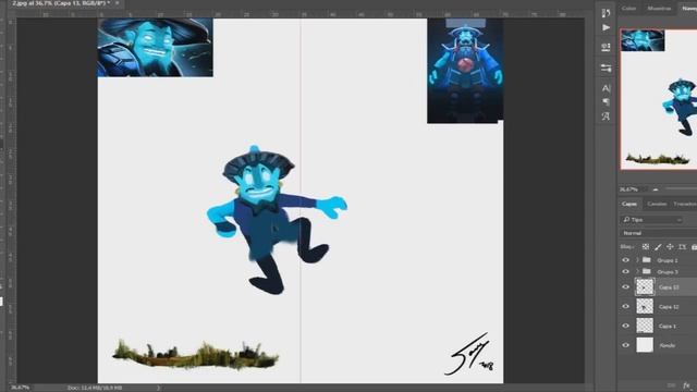 Storm Spirit - Ilustración en Photoshop (Dota 2) смотреть онлайн