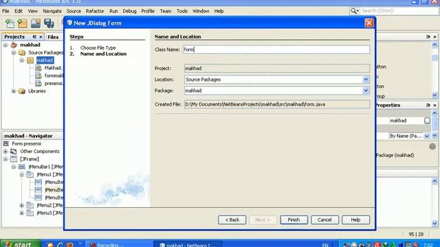 Membuat menu dengan swing java, pemanggilan form смотреть онлайн