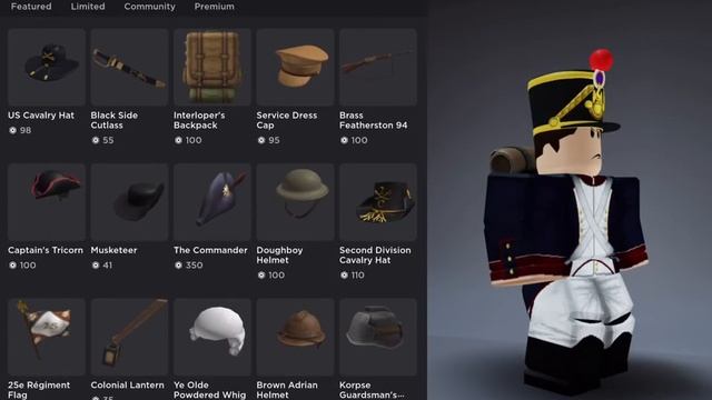How to make a French soldier from napoleonic wars in Roblox смотреть онлайн