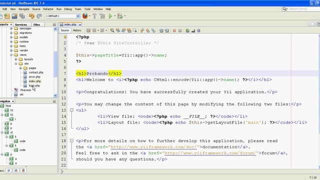 Tutorial Yii Framework parte 2 - Manejando vista-controlador смотреть онлайн