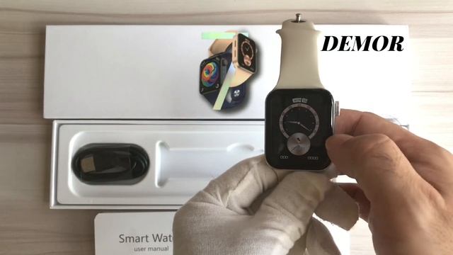 DEMOR Series 7 Smart Watch IWO7 44mm IWO Silver Silicone Strap Women Men Smartwatch Unboxing Review смотреть онлайн