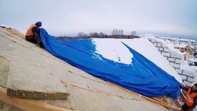 Монтаж композитной черепицы. Паро и гидроизоляция. смотреть онлайн