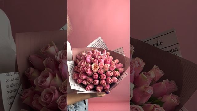 Доставка цветов, букет «Розы Кения розовые 51 шт» в Нижнем Новгороде. смотреть онлайн
