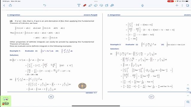FSc Math Part 2 Lecture 21 Exercise 3.6 complete solution| eLabRary| Defintie Integral смотреть онлайн
