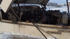 Завожу дизельный ГАЗ 3309 в мороз минус 19