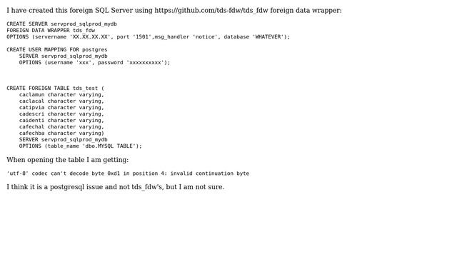 'utf-8' codec can't decode byte ERROR when querying data смотреть онлайн