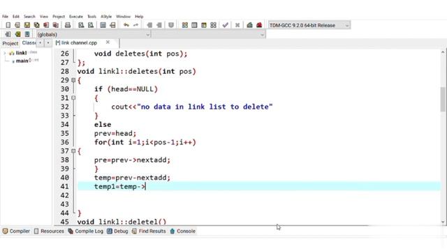 delete node at specific position in singly link list| data structures смотреть онлайн