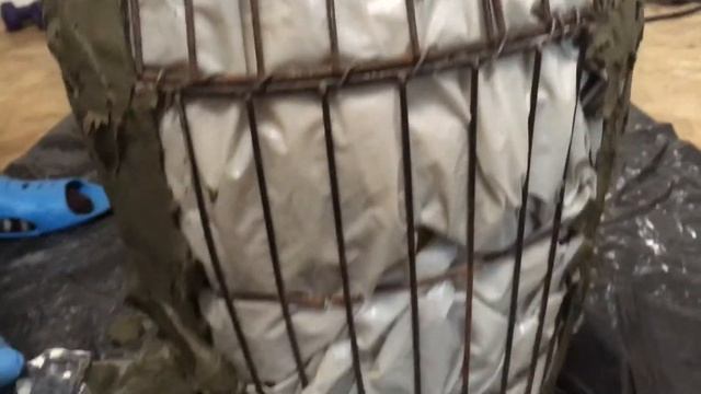 Амфора для пруда из плиточного клея. смотреть онлайн