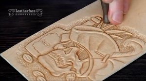 Тиснение на коже | Работа с кожей | Череп пирата