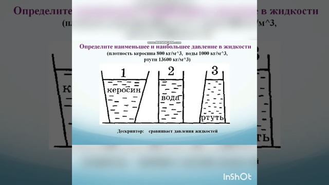 ІІІ - четверть, Физика, 7 класс, Давление в жидкостях и газах, закон Паскаля смотреть онлайн