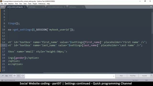 Social Website from scratch - Part 97 - Adding settings continued | OOP PHP with MYSQL Database смотреть онлайн
