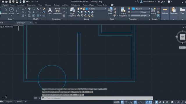 AutoCAD 2021 - Curso - Aula 10 - DESENHANDO PLANTA BAIXA - ATALHOS VISUAL смотреть онлайн