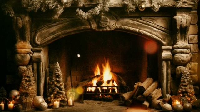 Soothing Christmas Jazz Music with Crackling Fireplace for Relaxation & De-stress #relaxingmusic смотреть онлайн