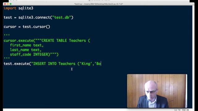 10.4 SQL with Python: Use Python to put data in to a field within your database смотреть онлайн