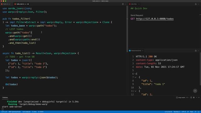 Rust Web Development - Warp Introduction (by example) смотреть онлайн