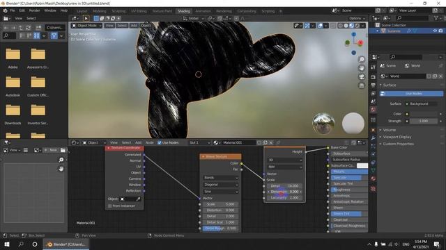 Blender 2.93 - Stainless Steel and Gold materials tutorial смотреть онлайн