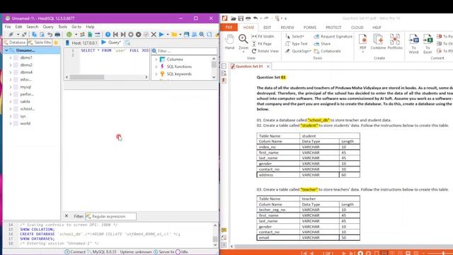 Data Base Task 01 | Create a Database Using MySQL Workbench | Java Institute | Chathumi Minsara смотреть онлайн