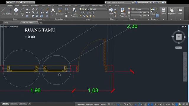 Autodesk AutoCAD 2018 TYPE RUMAH 21 dwg 09 08 2018 12 32 58 смотреть онлайн