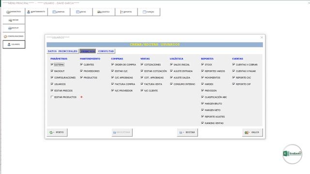 Sistema de Facturación Excel & Access - Configuraciones Usuarios N° 16 смотреть онлайн