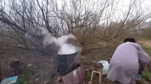 Пасека Лаврова. Дезинфекция рамок кипячением с добавлением каустической соды