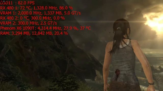 Tomb Raider Ultimate 1080p - RX 480 Phenom II X6 1090T смотреть онлайн